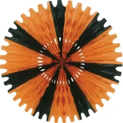 Orange-Black Tissue Fan