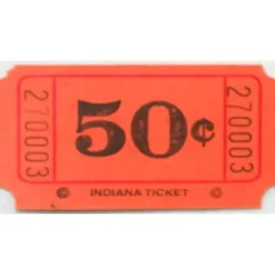 Orange 50 Cent Ticket Roll
