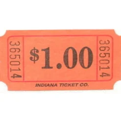 Orange Dollar Ticket Roll