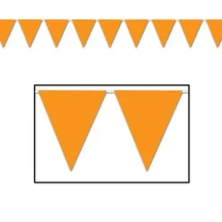 Orange Pennant Banner