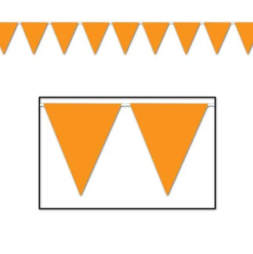 Orange Pennant Banner