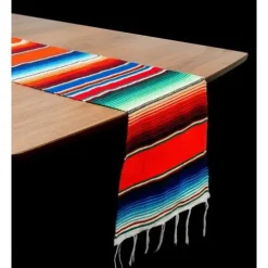 Orange Serape Table Runner