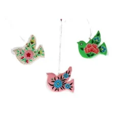 Papier-Mache Dove Ornament
