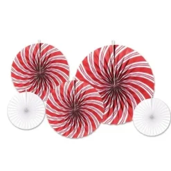 Peppermint Accordion Paper Fan
