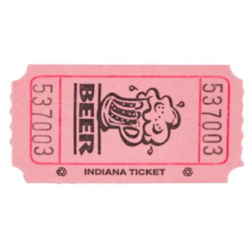 Pink Beer Ticket Roll