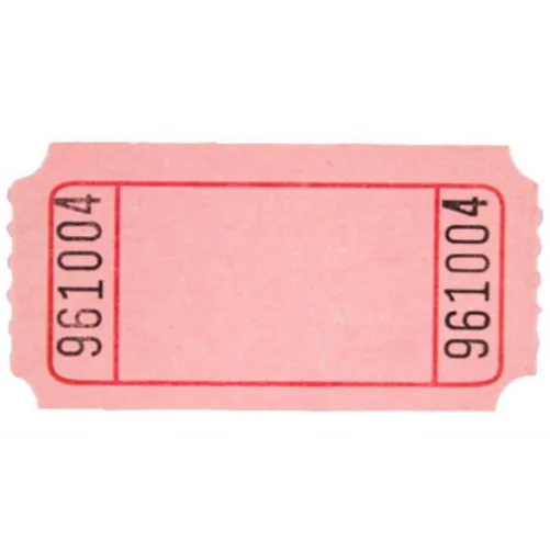 Pink Blank Ticket Roll