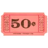 Pink 50 Cent Ticket Roll