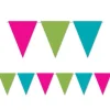 Pink Green and Turquoise Pennant Banner