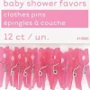 Pink Plastic Clothespsins