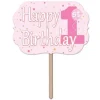 PInk 1st Birthday Yard Sign