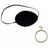 Pirate Eye Patch with Plastic Gold Earring