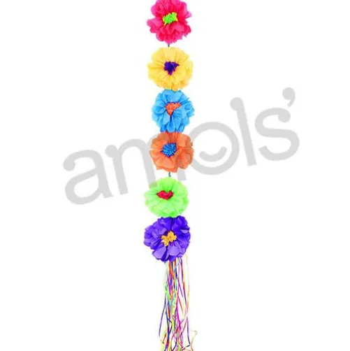 Plastic Flowers Swag