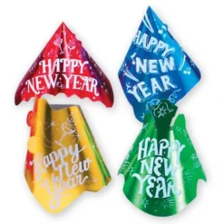 Printed Happy New Year Cone Hat