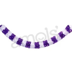 Purple and White Plastic Garland