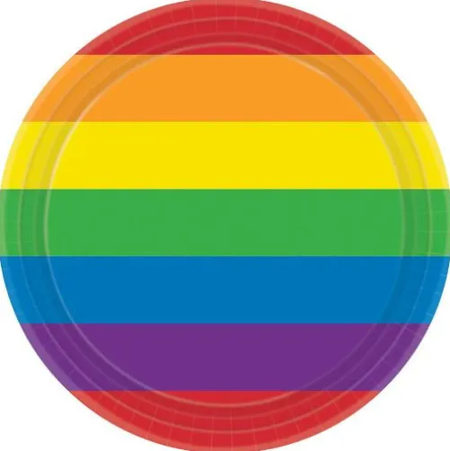 Rainbow 9" Plates