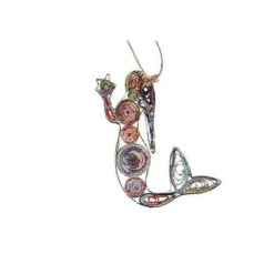 Recycled Material Mermaid Ornament