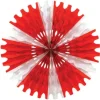 Red and White Tissue Fan