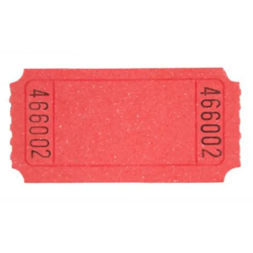 Red Blank Ticket Roll