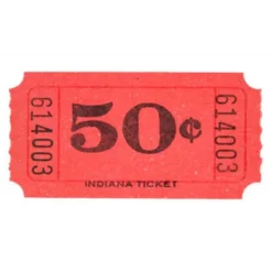Red 50 Cent Ticket Roll