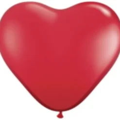 6" Red Heart Balloons