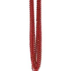 Red Metallic Bead Necklaces