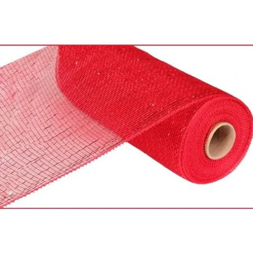 Red Metallic Mesh Roll