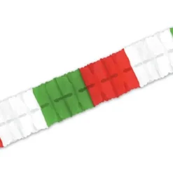 Red, White, and Green Leaf Garland