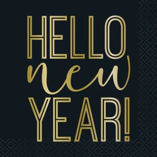 Roaring New Year's Beverage Napkins