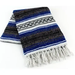 Royal Blue Mexican Blanket