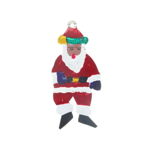 Santa Tin Ornament