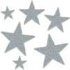 Silver Glittered Stars