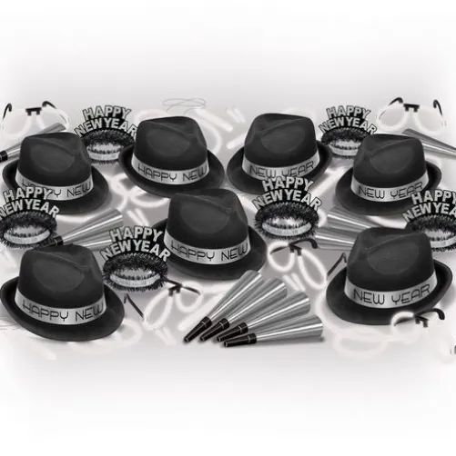 Silver Glow New Year's Eve Party Kit for 50