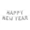 Silver Happy New Year Balloon Streamer