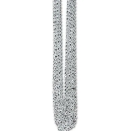 Silver Metallic Bead Necklaces
