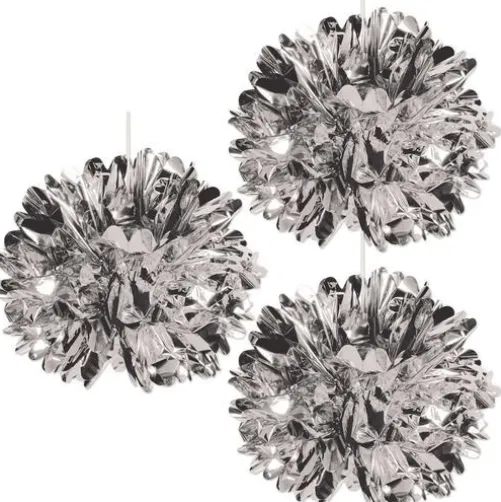 Silver Metallic Fluff Balls