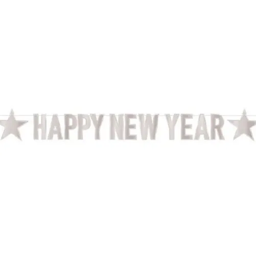 Silver New Year Streamer
