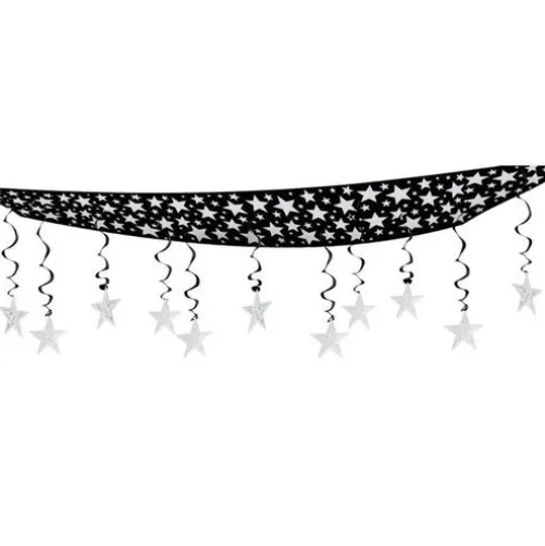 Silver Stars Ceiling Decor