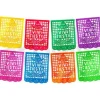 Sombrero Plastic Picado Flags Banner
