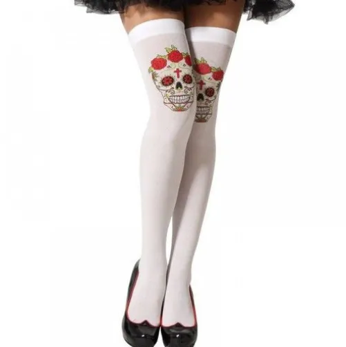 Sugar Skull Thigh Highs