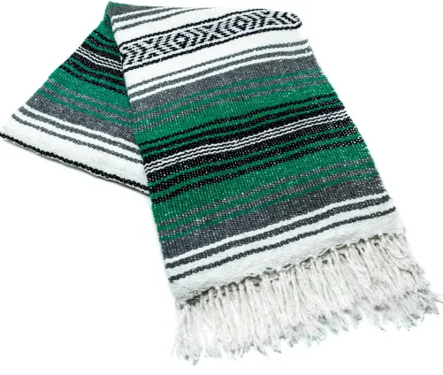 Teal Mexican Blanket