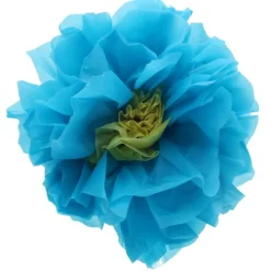Turquoise Plastic Flower 5.5"