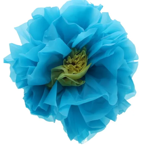 Turquoise Plastic Flower 5.5"