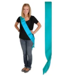 Turquoise Satin Sash