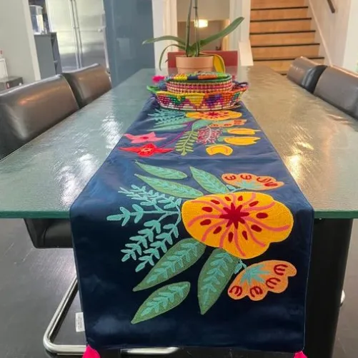 Velvet Blue Table Runner