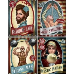 Vintage Circus Poster Cutouts