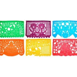 Wedding Plastic Picado Banner - Multicolor
