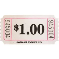 White Dollar Ticket Roll