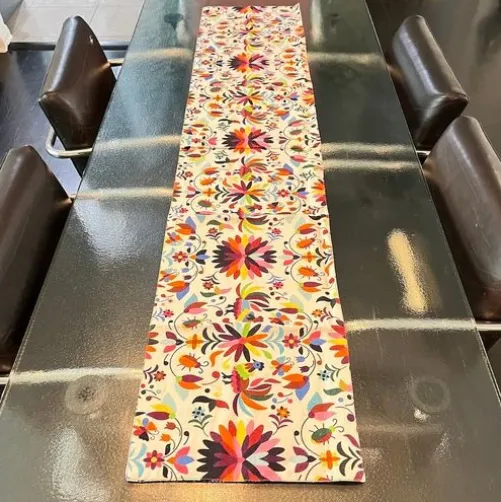 White Otomi Table Runner