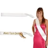 White Satin Sash