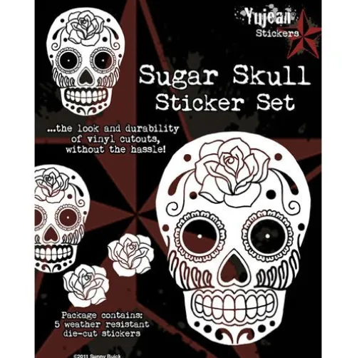 White Sugar Skull Stickers